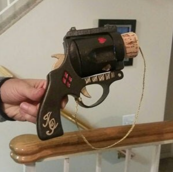 Harley Quinn Cork Gun Full Scale 3D Printed Cosplay