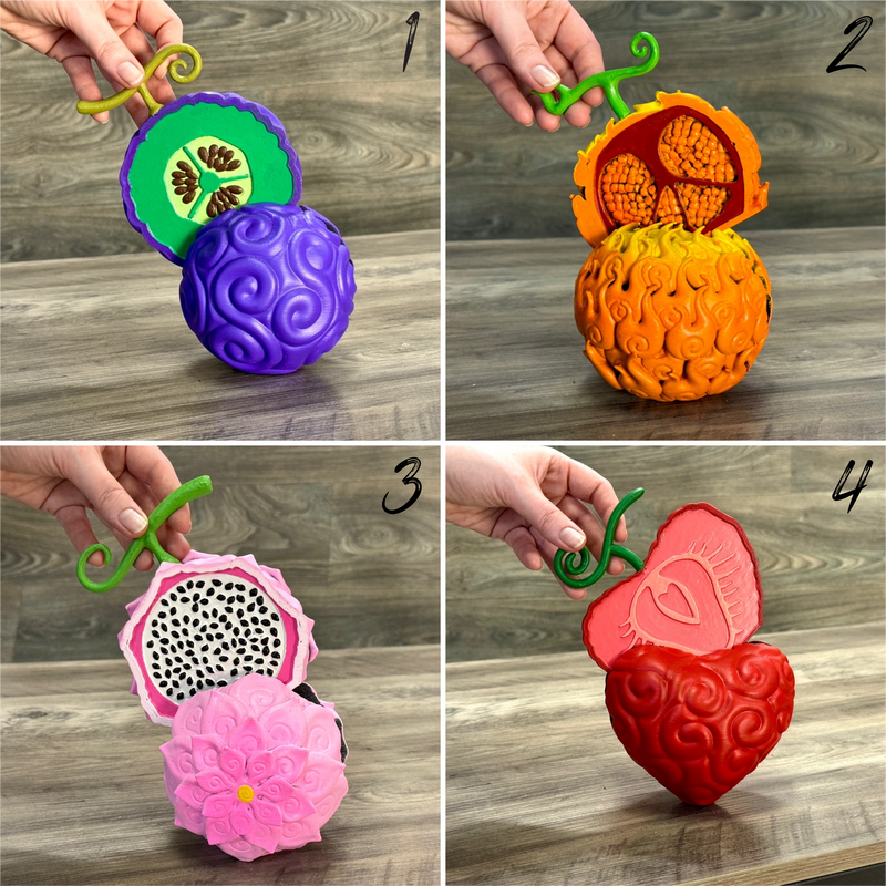 One Piece Devil Fruit Coasters & Thousand Sunny Fruit Bowl Decorative Akuma no Mi 3D Printed Figurines Prop Fan Art Replicas