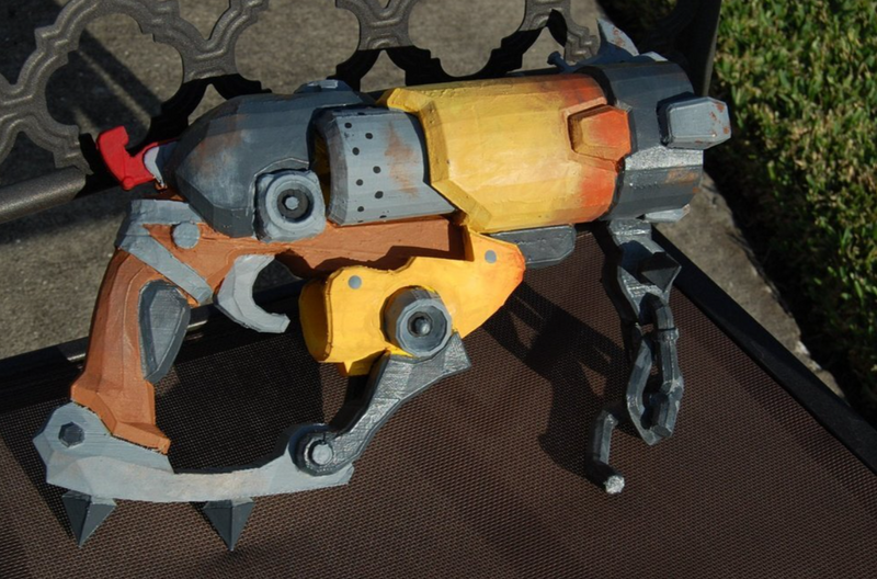 Roadhog Gun Fan Art Overwatch Prop 3d Printed Full Scale Cosplay