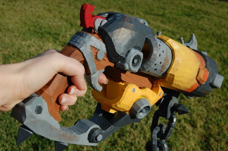 Roadhog Gun Fan Art Overwatch Prop 3d Printed Full Scale Cosplay