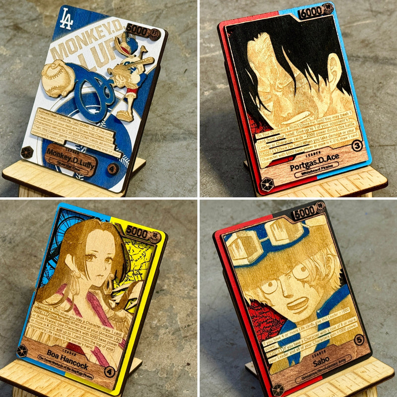 3D Wood One Piece Trading Card Replica Anime Laser Cut Multi-Layered M Senpai3D 3D Wood One Piece Trading Card Replica Anime Laser Cut Multi-Layered M Senpai3D