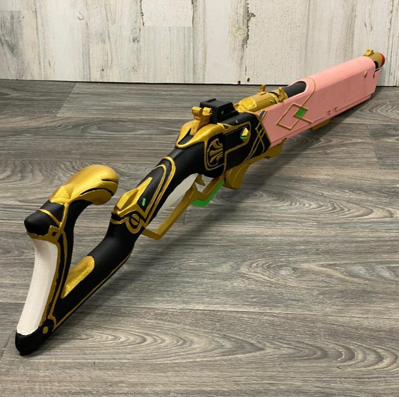 Socialite Ashe Viper Rifle Gun Overwatch Fan Art Prop 3d Printed Full Scale Cosplay