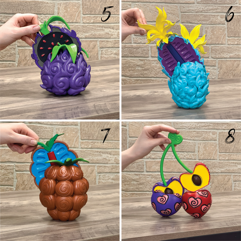 One Piece Devil Fruit Coasters & Going Merry Fruit Bowl Decorative Akuma no Mi 3D Printed Figurines Prop Fan Art Replicas