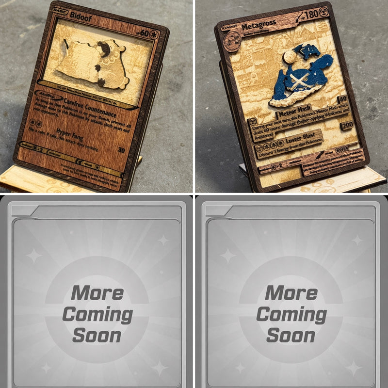 3D Wooden Pokemon Trading Card Replica Laser Cut Multi-Layered Collect Senpai3D 3D Wooden Pokemon Trading Card Replica Laser Cut Multi-Layered Collect Senpai3D