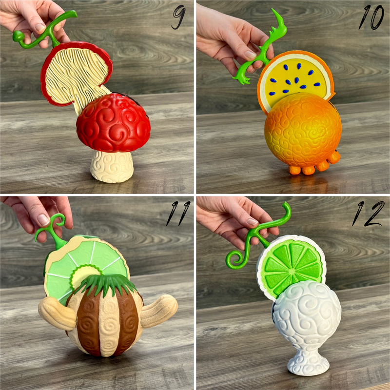 One Piece Devil Fruit Coasters & Thousand Sunny Fruit Bowl Decorative Akuma no Mi 3D Printed Figurines Prop Fan Art Replicas