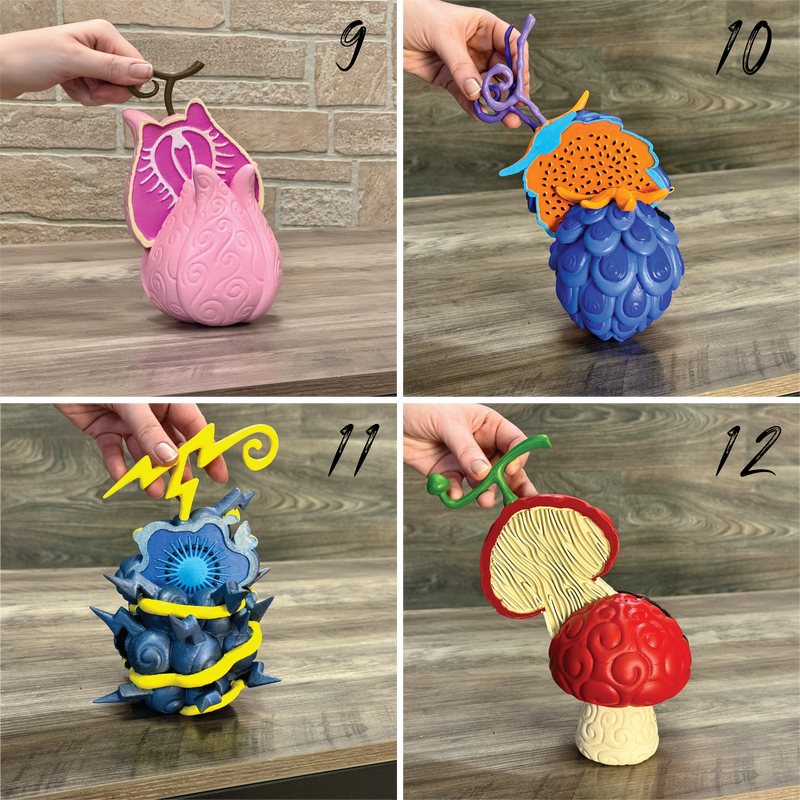 One Piece Devil Fruit Coasters & Going Merry Fruit Bowl Decorative Akuma no Mi 3D Printed Figurines Prop Fan Art Replicas