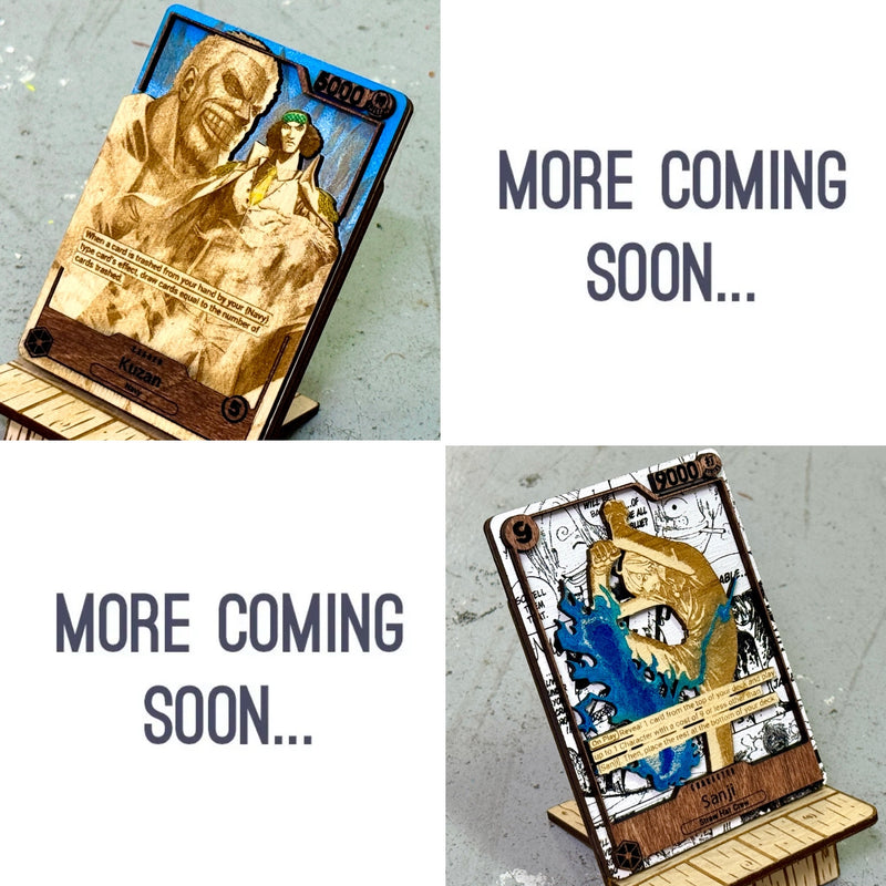 3D Wood One Piece Trading Card Replica Anime Laser Cut Multi-Layered Leader Collector Pirate Fan Art TCG Manga DON!! Gift