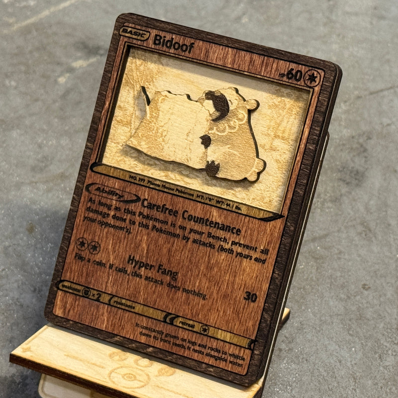 3D Wooden Pokemon Trading Card Replica Laser Cut Multi-Layered Collect –  Senpai3D