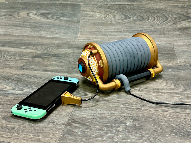 Nintendo Switch Skyview Tower Cable Spool Dock 3D Print Tears of the Kingdom Fan Art