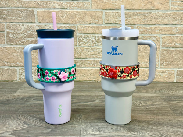 Sakura Blossom Tumbler Band Accessory Custom 3D Printed & Hand-Painted