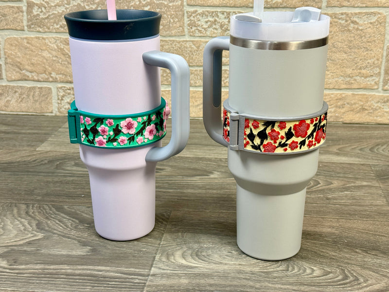 Sakura Blossom Tumbler Band Accessory Custom 3D Printed & Hand-Painted