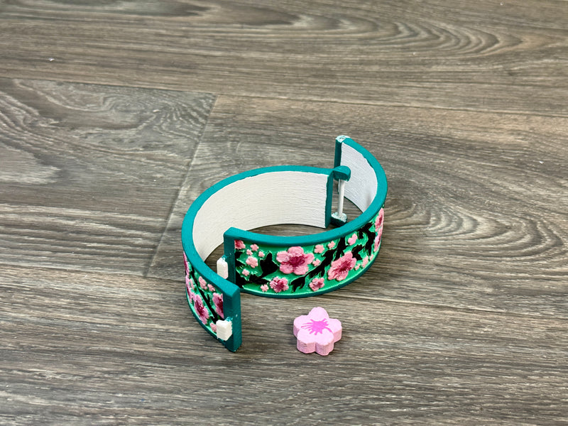 Sakura Blossom Tumbler Band Accessory Custom 3D Printed & Hand-Painted