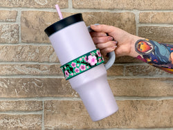 Sakura Blossom Tumbler Band Accessory Custom 3D Printed & Hand-Painted