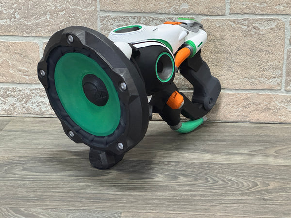 Lucio Ribbit Skin Sonic Amplifier Gun Overwatch Fan Art Prop 3d Printed Full Scale Cosplay Decor
