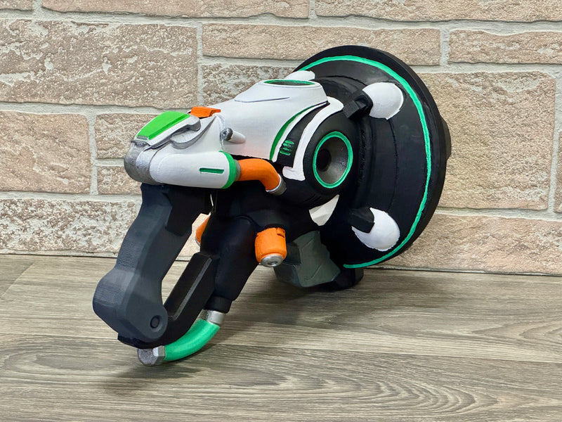 Lucio Ribbit Skin Sonic Amplifier Gun Overwatch Fan Art Prop 3d Printed Full Scale Cosplay Decor