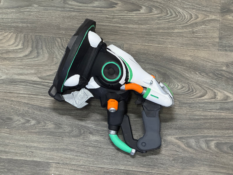Lucio Ribbit Skin Sonic Amplifier Gun Overwatch Fan Art Prop 3d Printed Full Scale Cosplay Decor