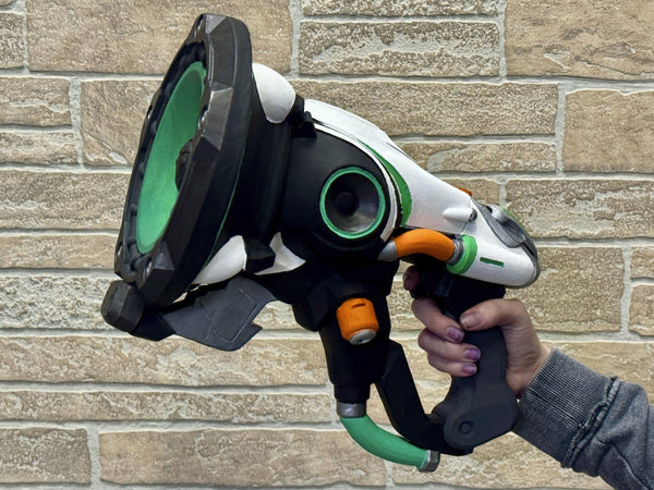Lucio Ribbit Skin Sonic Amplifier Gun Overwatch Fan Art Prop 3d Printed Full Scale Cosplay Decor
