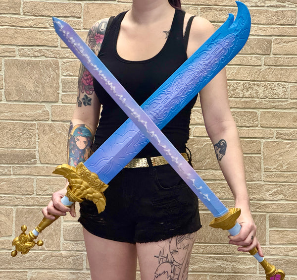 Rumi’s Swords Kpop Demon Hunters 3D Printed Cosplay Prop Toy Anime Fan Art