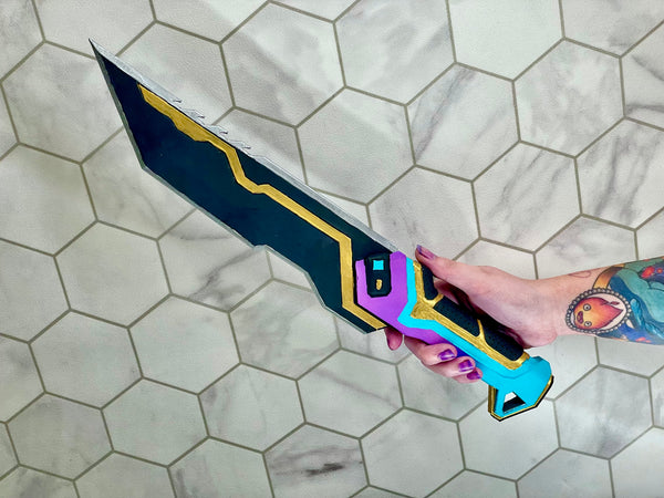 Valorant Glitchpop Knife Prop 3D printed