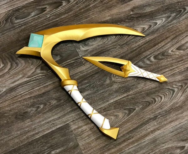Akali Scythe &amp; Dagger 3D Printed Full Scale Prop Toy Kunai / Sickle