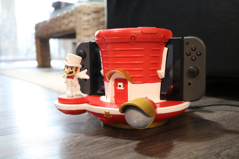 Nintendo Switch Odyssey Ship Dock w/ Amiibo Stand 3D Printed Nintendo Fan Art