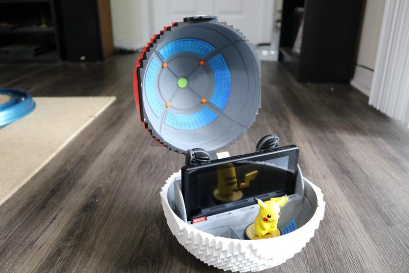 Pokeball Nintendo Switch Dock w/ Amiibo Stand 3D Print Fan Art