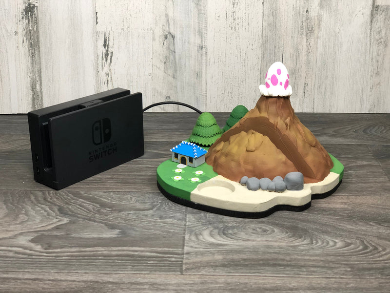 Nintendo Switch Koholint Island Dock w/ Amiibo Slot 3D Print Link's Awakening Fan Art