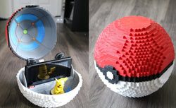 Pokeball Nintendo Switch Dock w/ Amiibo Stand 3D Print Fan Art